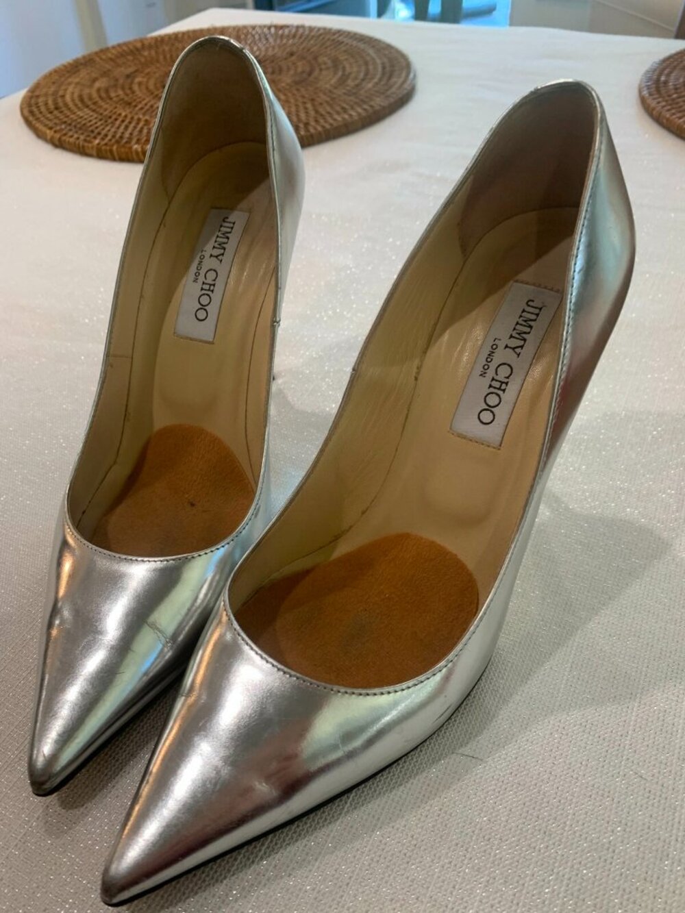 Jimmy Choo Silver Heels